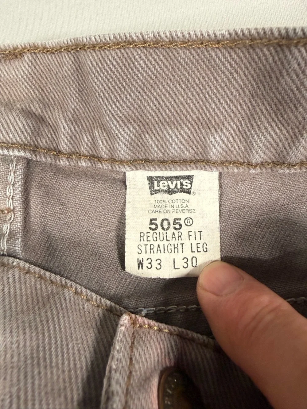 Vintage Levi's 505 Jeans Made USA Gray 33x30 (Fits 32x30) 1994‎